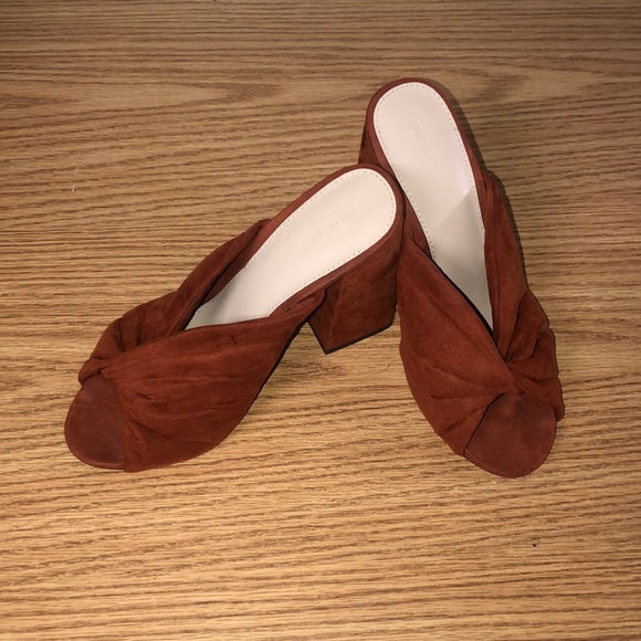Forever 21 Rusted Orange Heeled Sandals - Picture 1 of 1